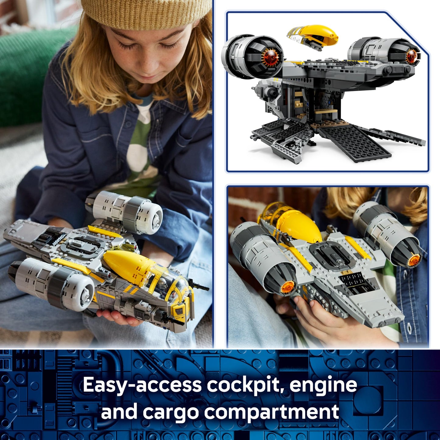 LEGO Juguete de Construcción Star Wars The Mandalorian & Grogu Razor Crest (75447)