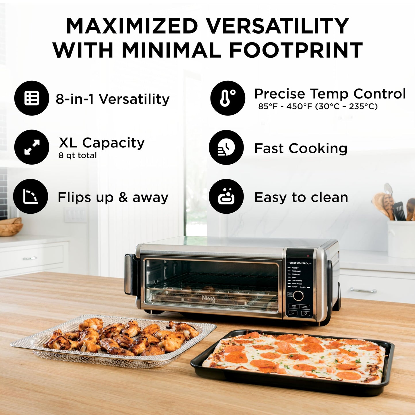 Ninja Horno Tostador y Freidora de Aire Digital (SP101 / Silver)