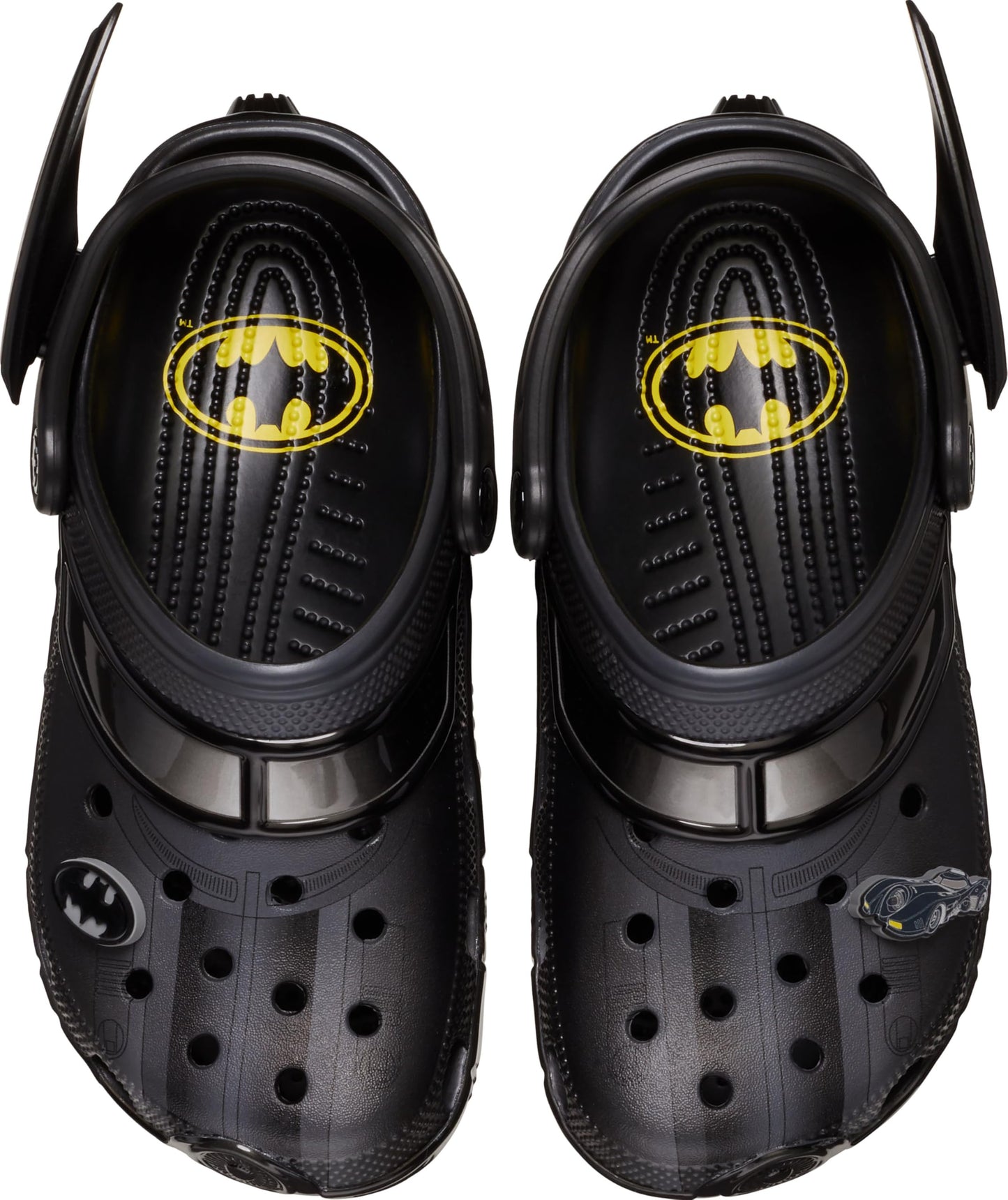 Crocs Zuecos Clásicos Batmobile de Batman (Negro / Talla 8 M)