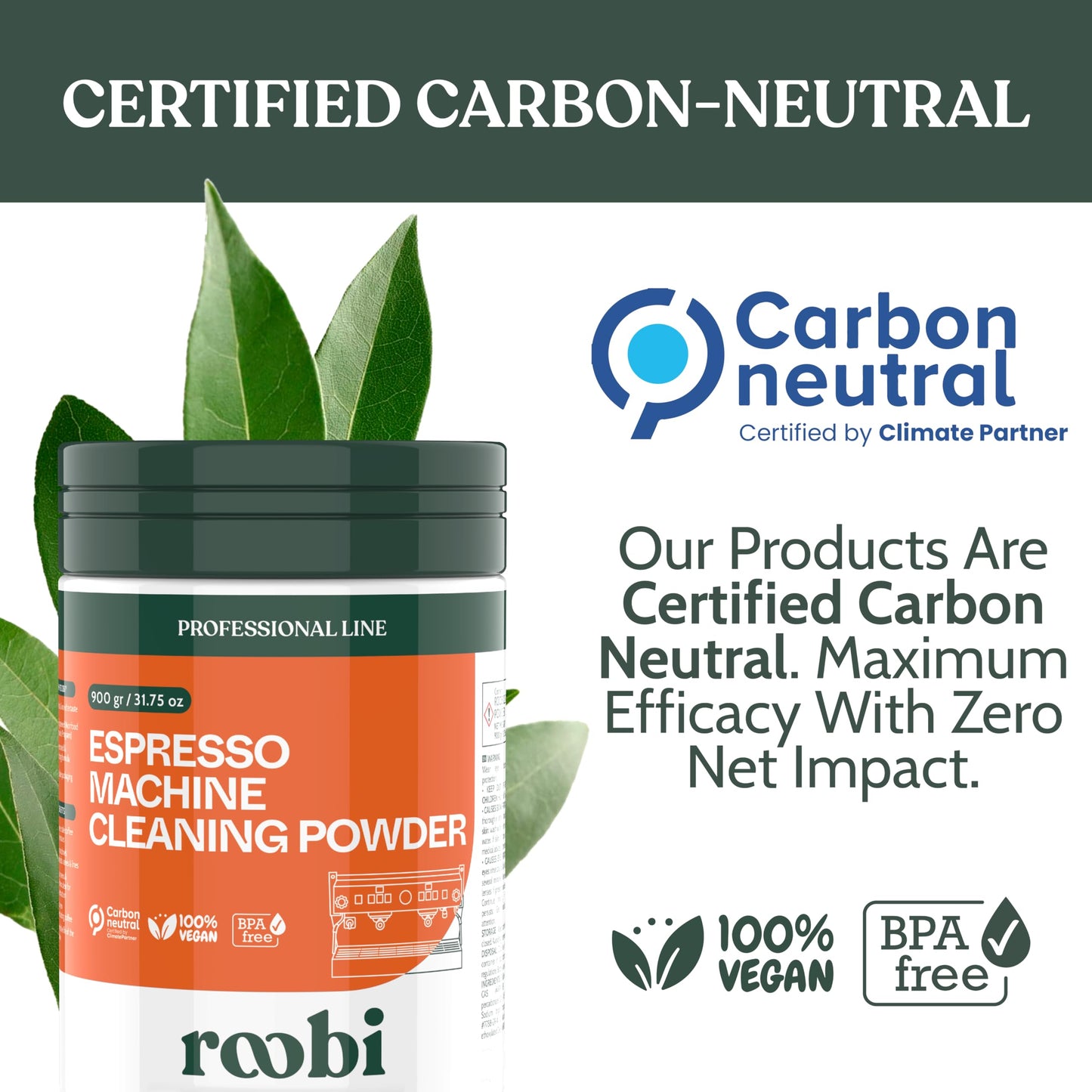 Roobi Polvo Limpiador Profesional para Máquinas de Espresso (900g)