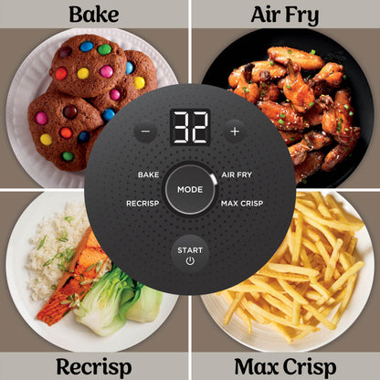 Ninja Freidora de Aire de Vidrio Crispi 4 en 1 (Stone)