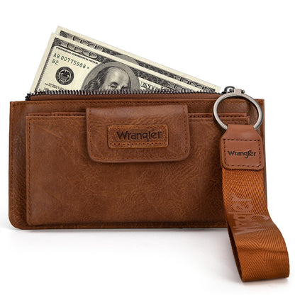 Montana West X Wrangler Billetera Minimalista para Mujer (Marrón)