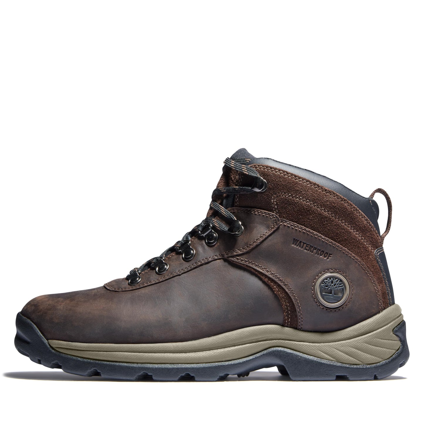Timberland Men's Flume Mid Waterproof Hiking Boot, Dark Brown-NEW 2024