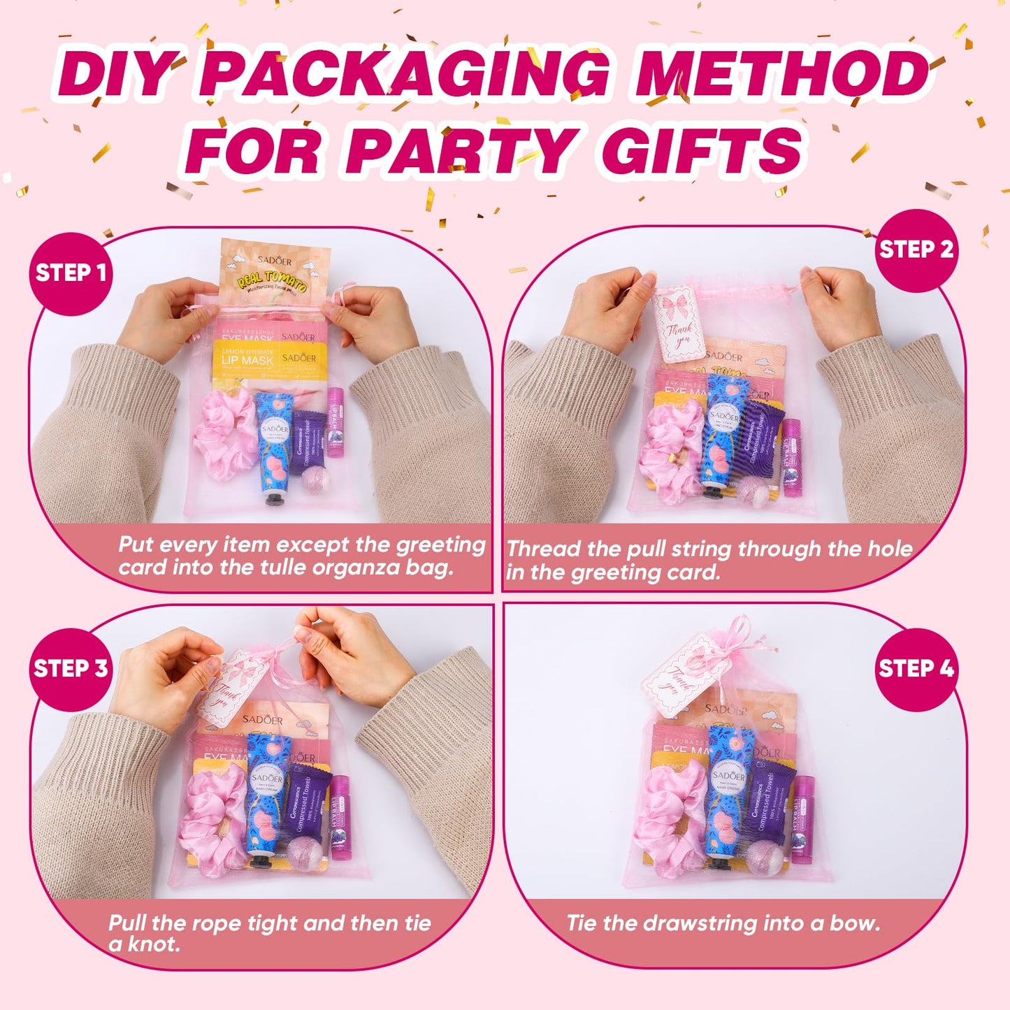 Kit de Autocuidado para Fiesta de Niñas (100 Piezas)