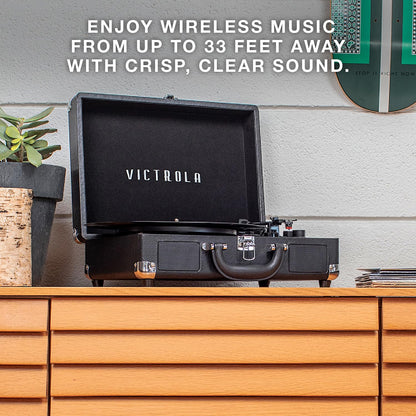 Victrola Toca Discos Portátil de Maleta Journey con Bluetooth (Blanco)