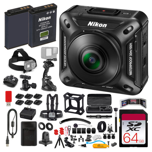 Nikon Cámara de Acción KeyMission 4K 360 (Kit 66 Pzs)