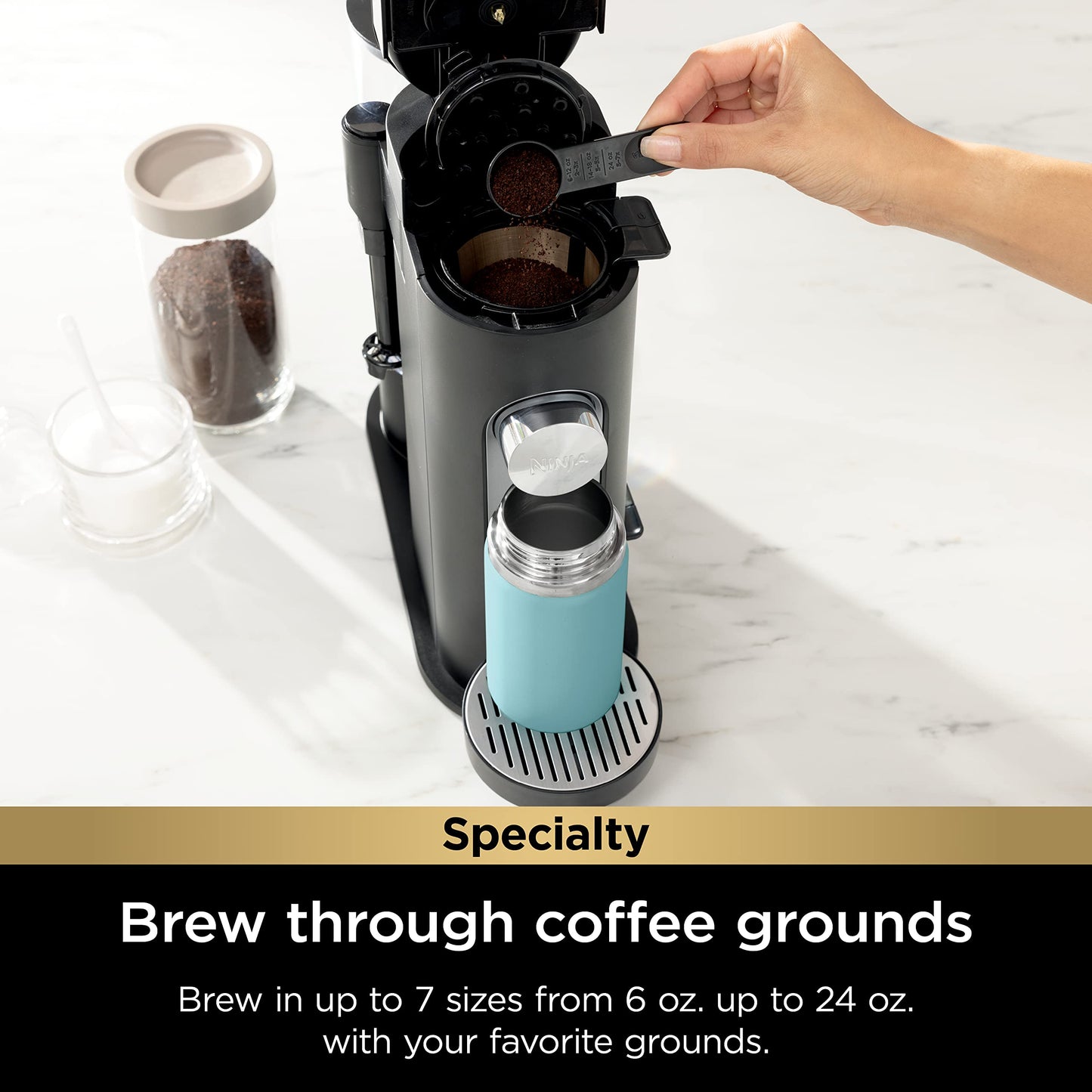 Ninja Cafetera de Especialidad Individual (Negro / Renovada)