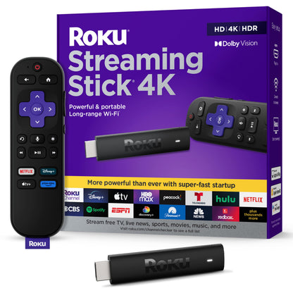 Roku Streaming Stick 4K con Wi-Fi de Largo Alcance