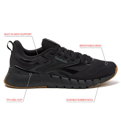 Reebok Nano Gym 1.0 Athletic Workout Mens Shoes, Black/Grey5/Reebok Lee 3