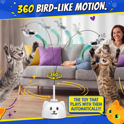 CATPICK Juguete Interactivo de Pájaro Volador para Gatos