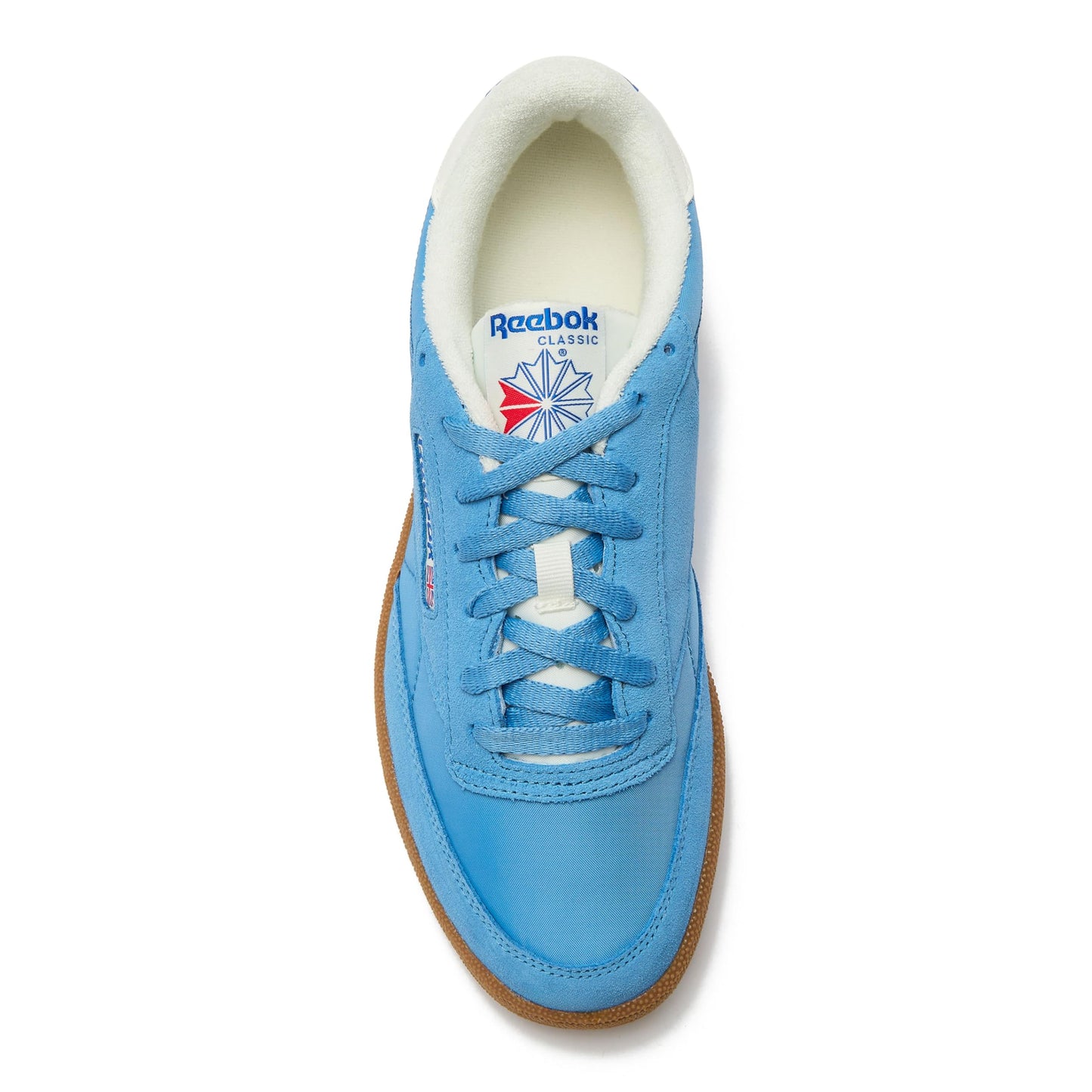 Reebok Club C 85 Mens Tennis Shoes, Casual Fashion White Sneakers for Men, Essential Blue/Chalk/Gum