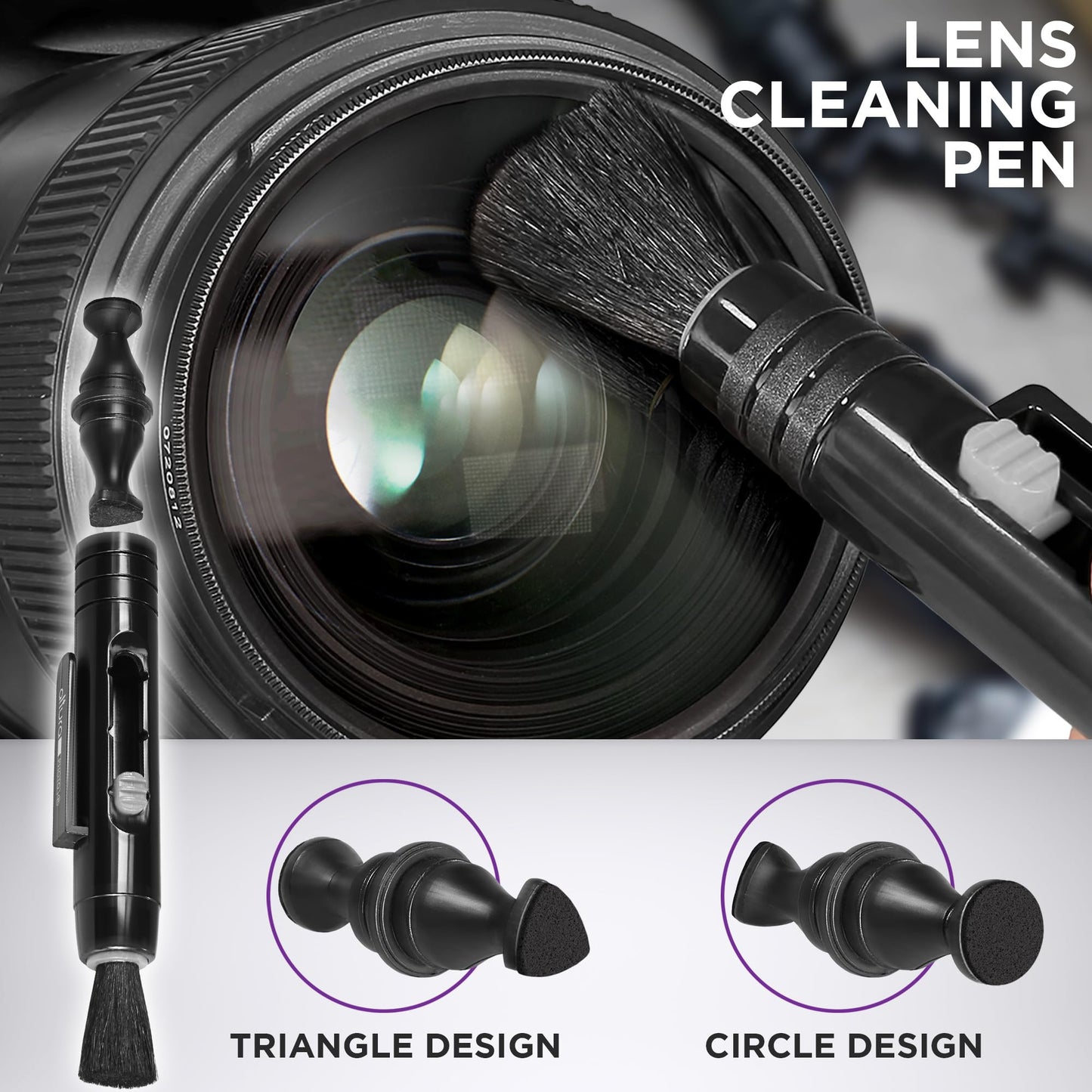 Altura Photo Camera Cleaning Kit - Lens Cleaner Spray, Brush, Pen, Blower, Microfiber Cleaning Cloths, Tissue Wipes for Canon Nikon Sony Fuji Olympus Pentax Sigma Tamron DSLR & Mirrorless Cameras