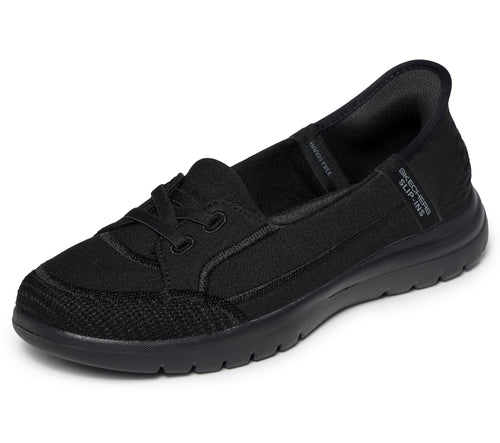 Skechers Women's Slip-ins: On-The-Go Flex - Top Notch Loafer Flat, Black/Black
