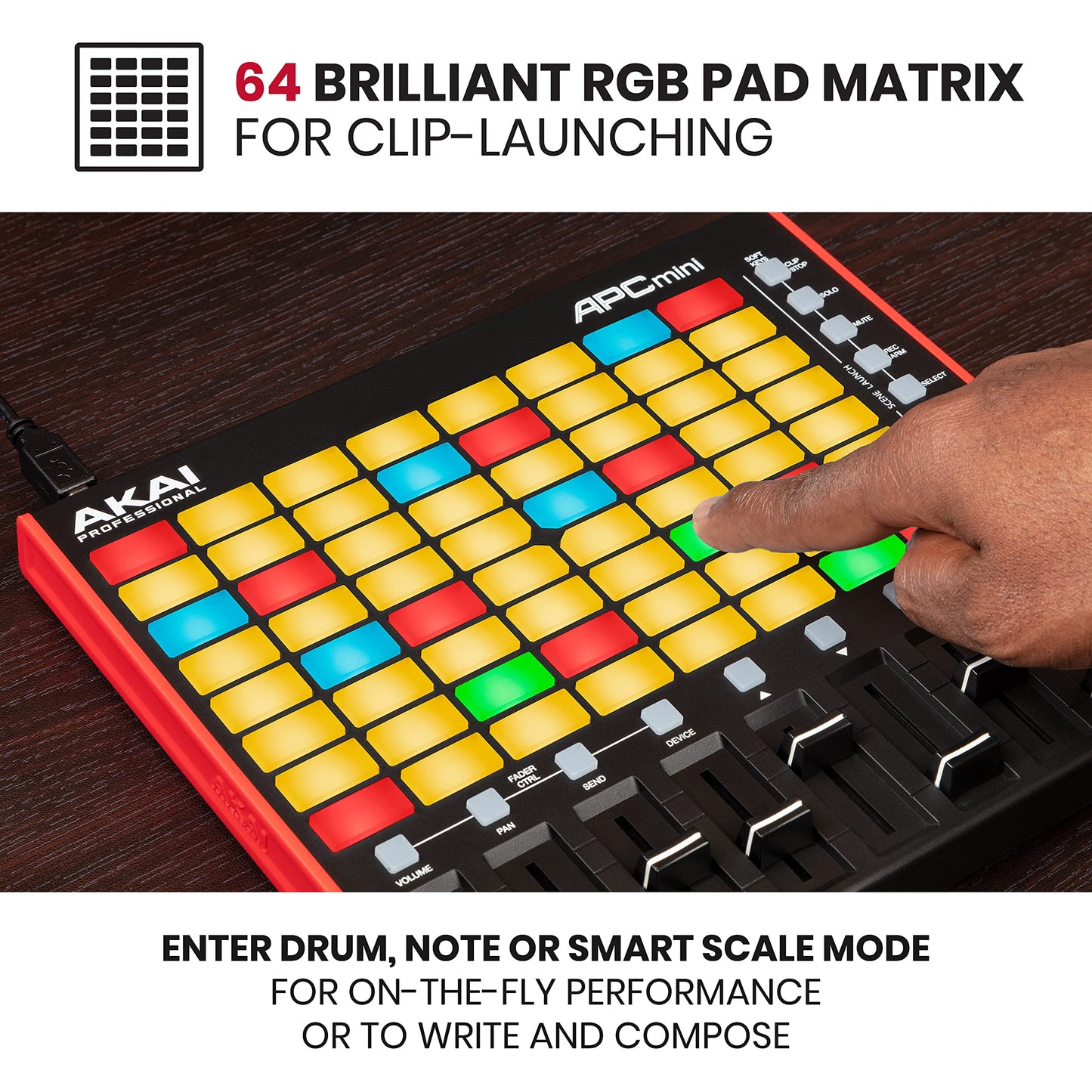 Akai Professional Controlador de Pads MIDI USB (APC Mini MK2)