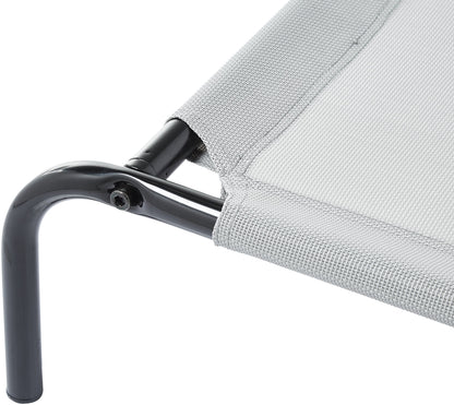 Amazon Basics Cama Elevada Transpirable para Perros (Talla XL / Gris)