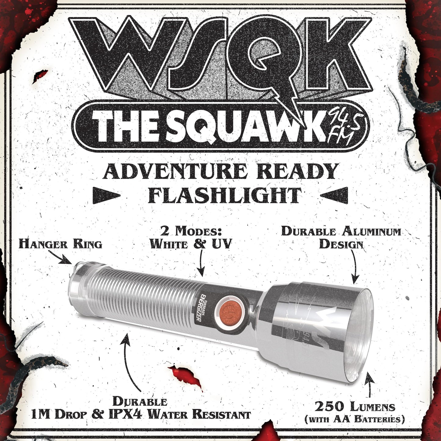 Energizer Linterna LED Retro "Stranger Things Squawk" (250 Lúmenes)