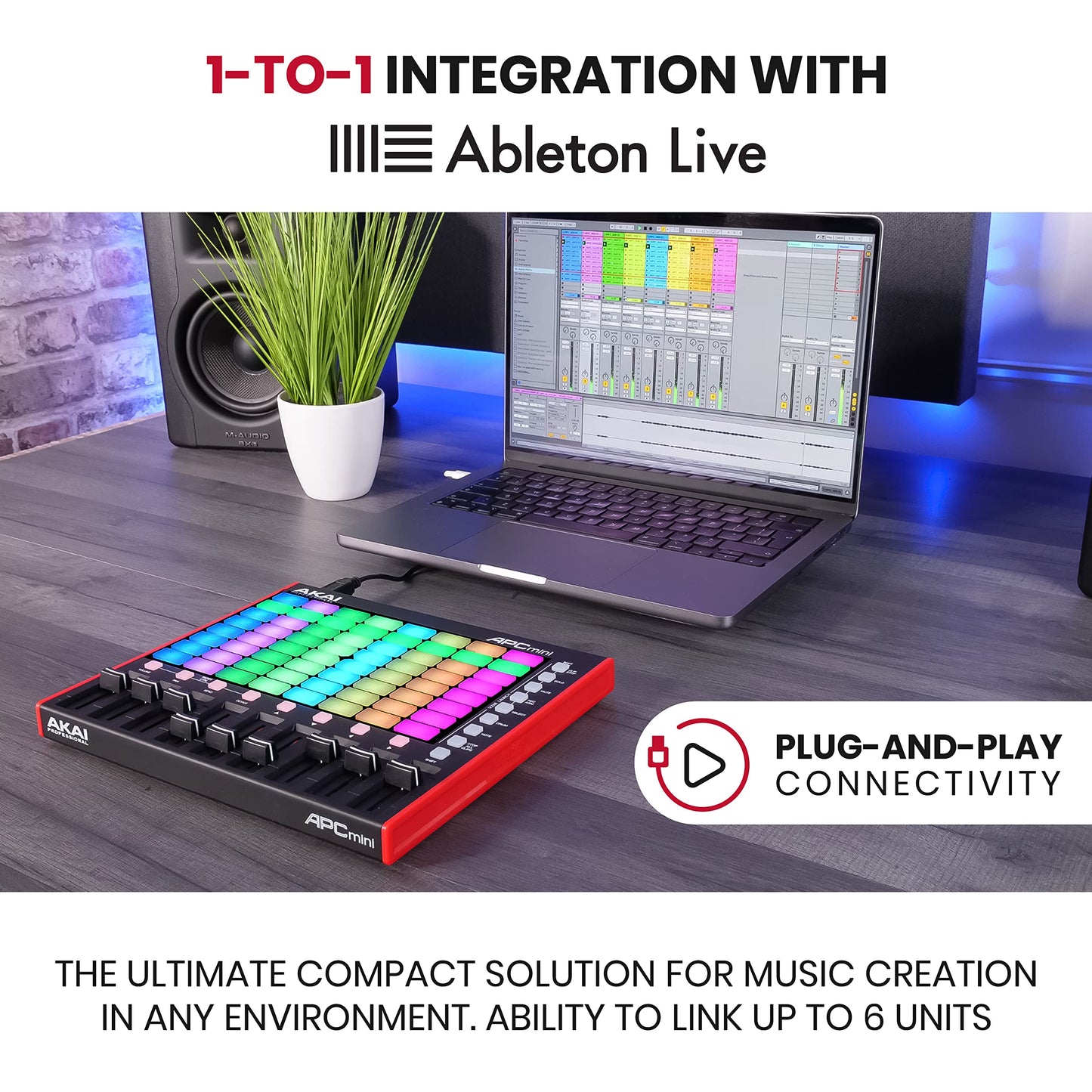 Akai Professional Controlador de Pads MIDI USB (APC Mini MK2)