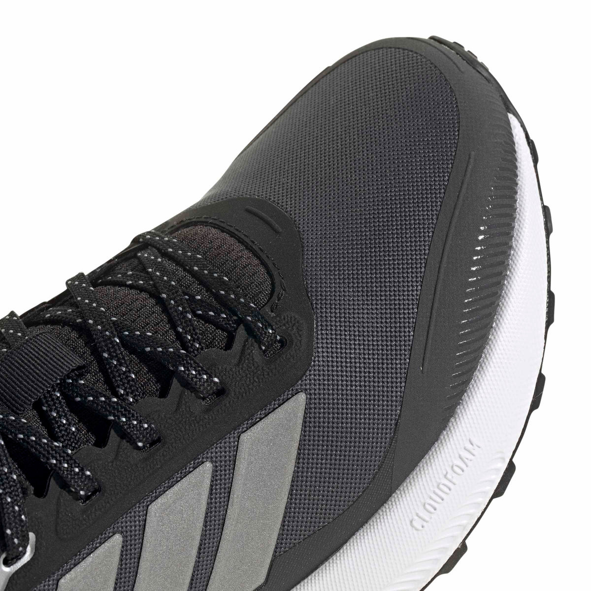 adidas Women's Run Falcon 5 Trail Running, Black/Silver Metallic/Carbon
