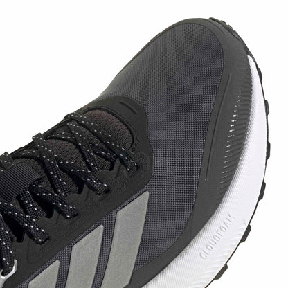 adidas Women's Run Falcon 5 Trail Running, Black/Silver Metallic/Carbon
