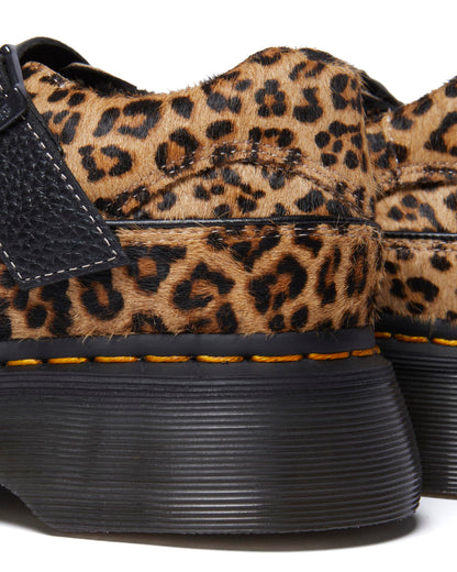 Dr. Martens Women's Buzz Mary Jane Shoes, Light Tan Mini Leopard Spot Hair On