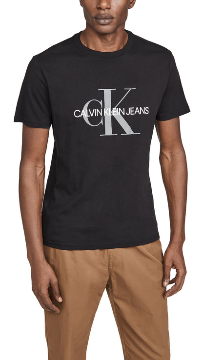 Calvin Klein Camiseta de Manga Corta con Logo Monograma (Negro)
