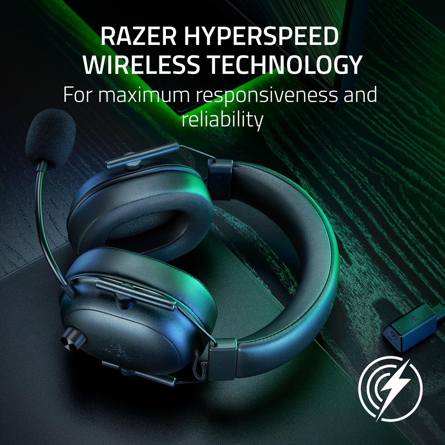 Razer BlackShark V2 HyperSpeed Auriculares Inalámbricos para Juegos (Negro)