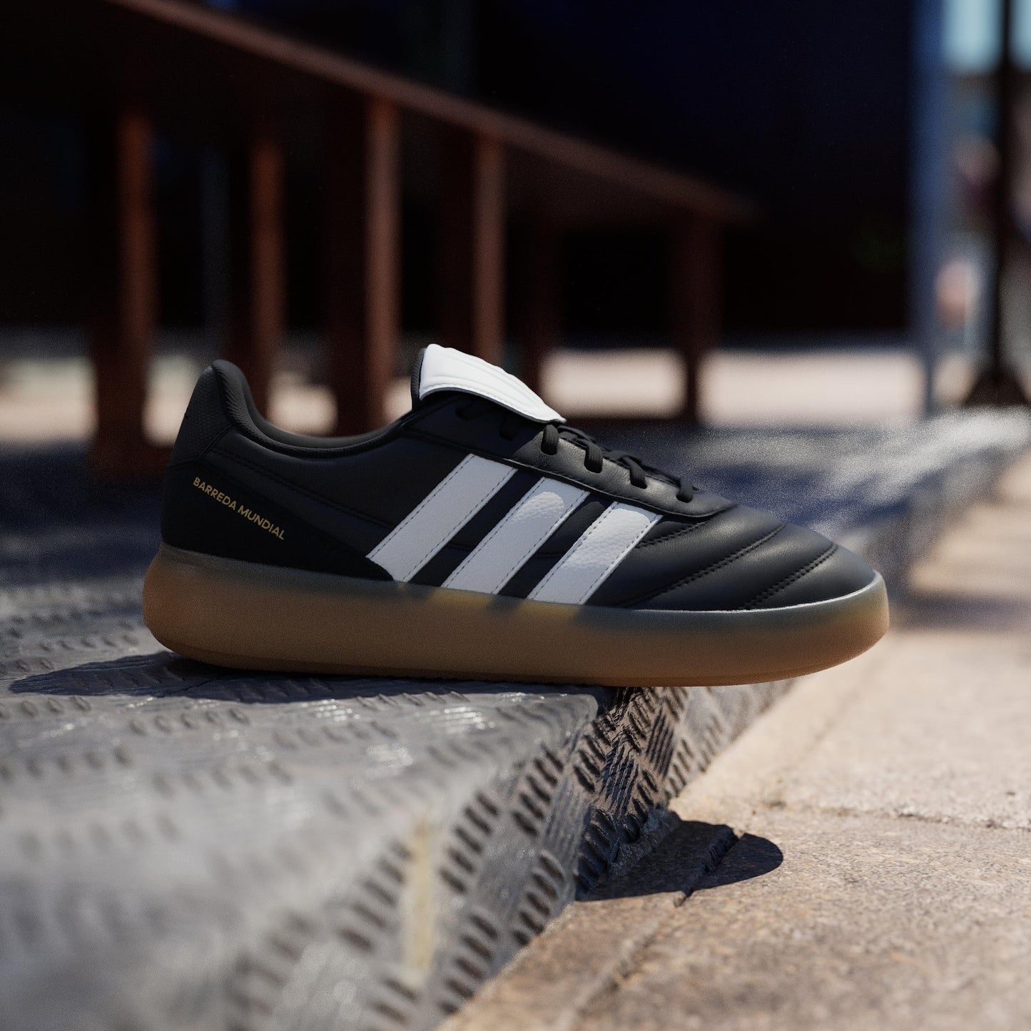 adidas Men's Barreda Mundial, Black/White/Gum