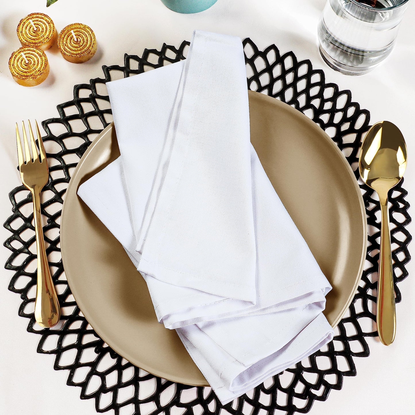 Utopia Kitchen Servilletas de Tela Blancas (18x18 Pulgadas / Paquete de 288)
