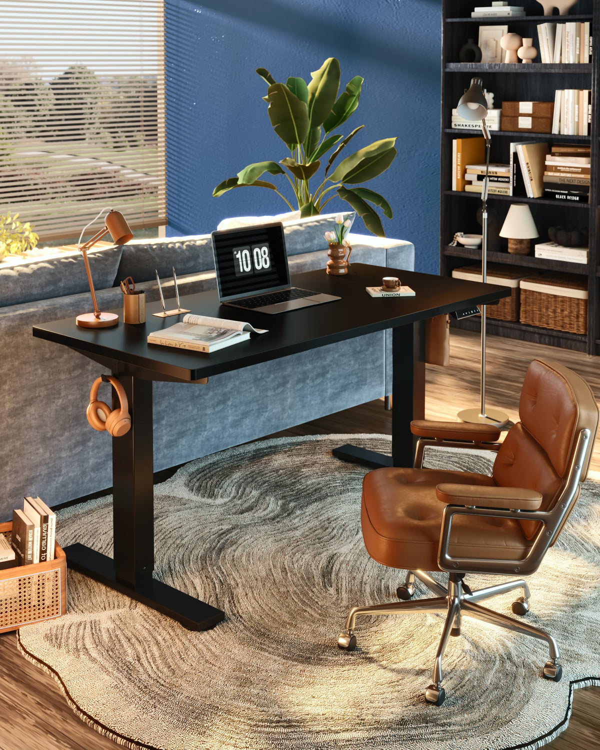 FLEXISPOT Escritorio Eléctrico Ajustable EN1 48"x24" (Black)