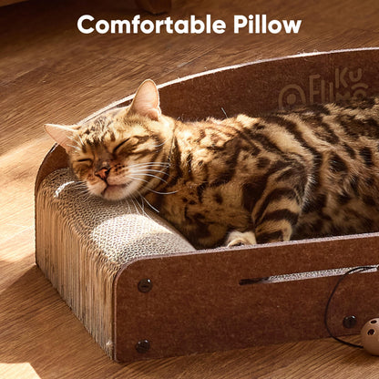 FUKUMARU Cama Rascadora para Gatos de 26 Pulgadas (Caramelo)