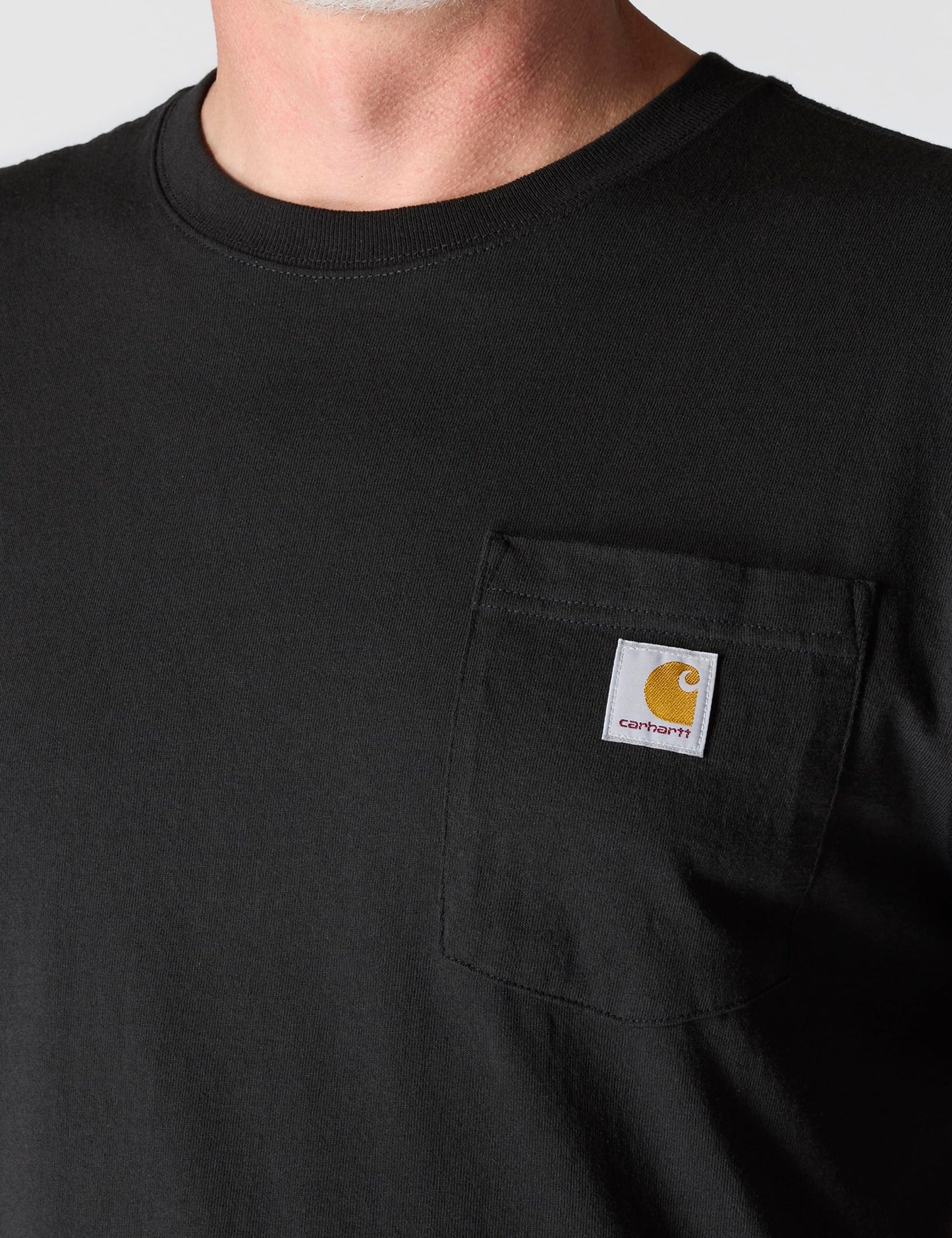 Carhartt Camiseta con Bolsillo Iconic K87 para Hombre (Negro / Talla L)