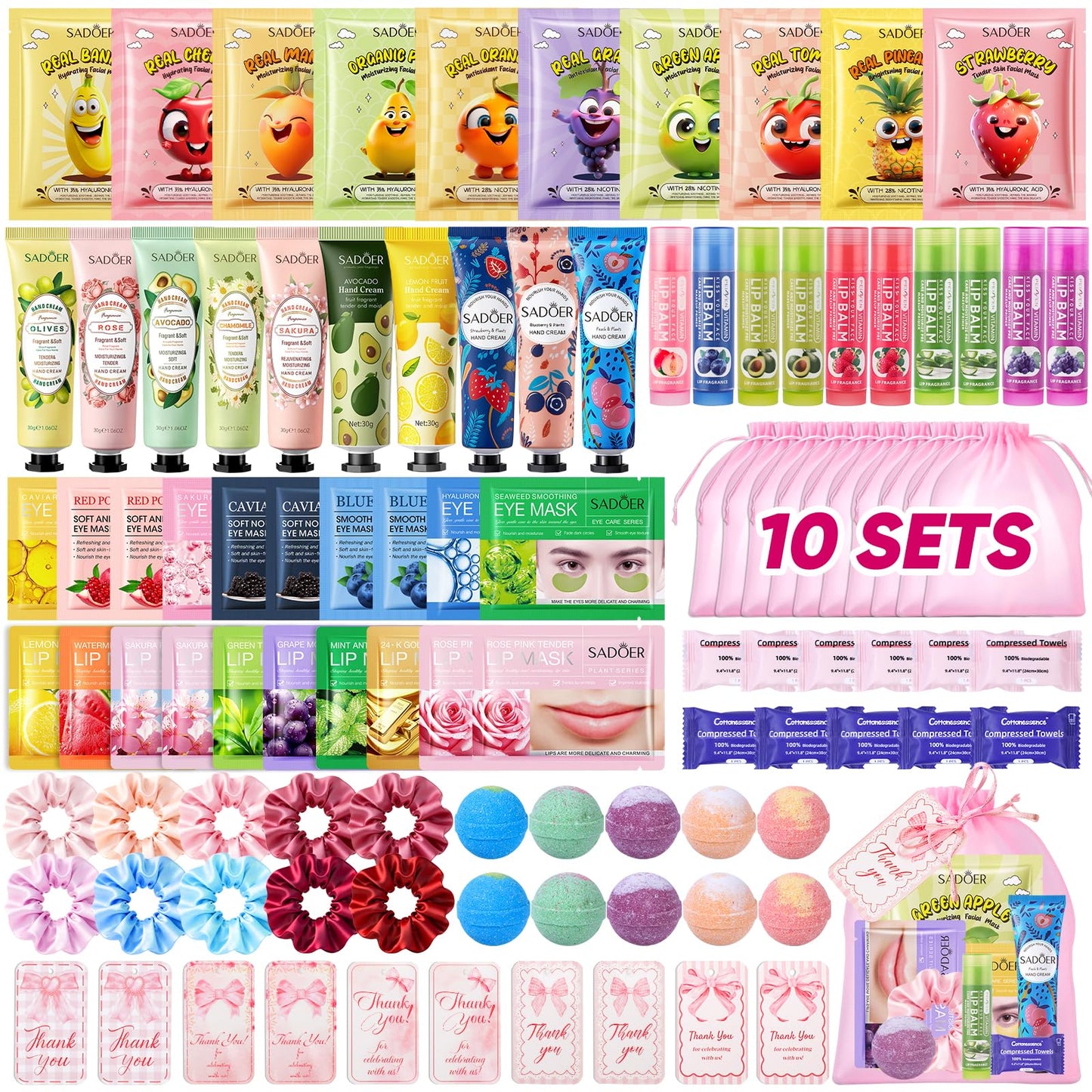 Kit de Autocuidado para Fiesta de Niñas (100 Piezas)