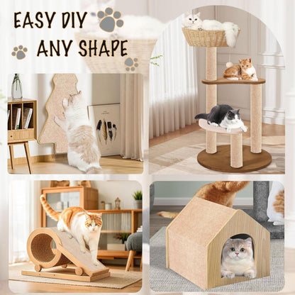 Estera Rascadora Autoadhesiva para Gatos (78.7"x15.8" / Beige)