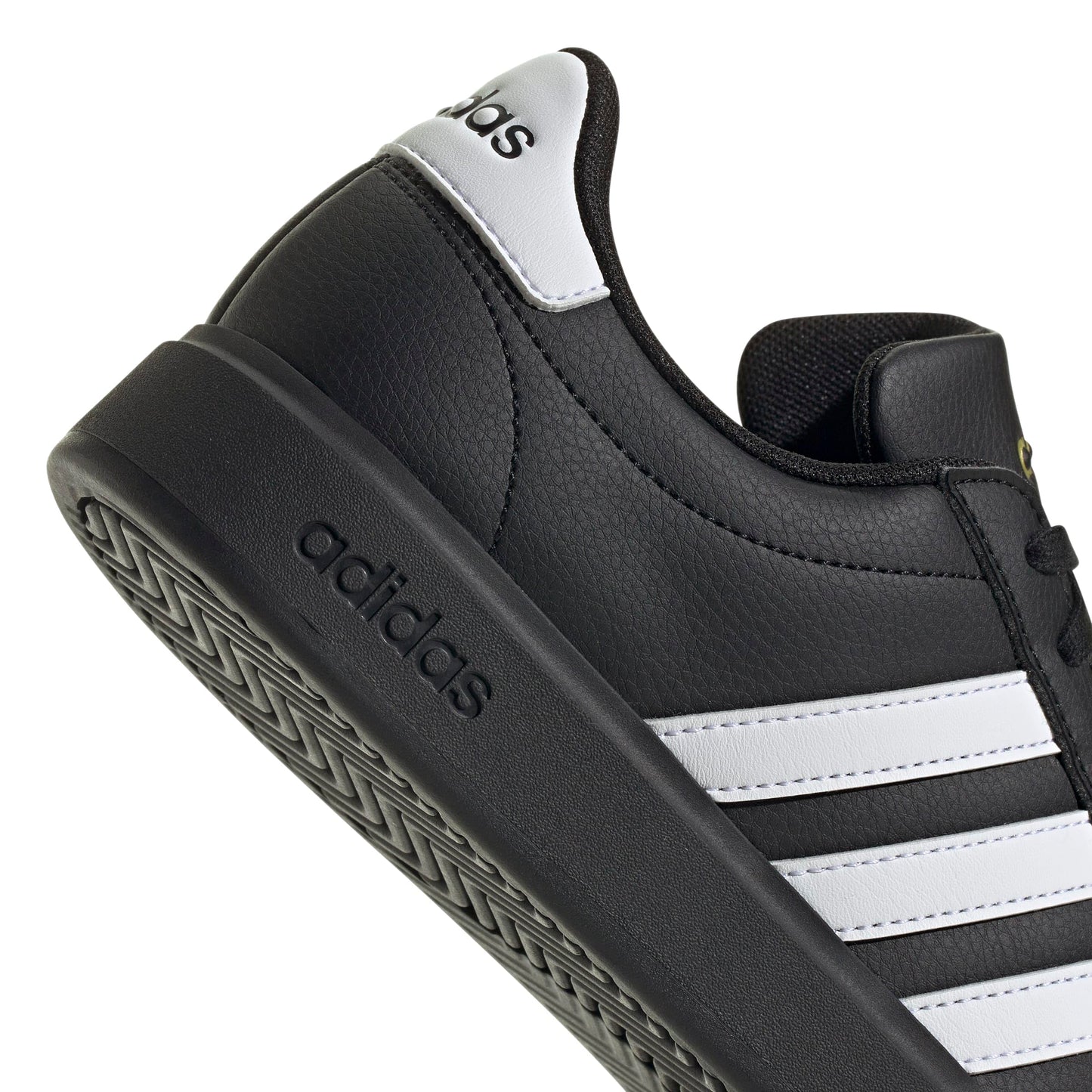 Adidas Women's Grand Court 2.0, Black/White/Gold Metallic
