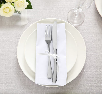Utopia Kitchen White Cloth Napkins 288 Pack (18x18 Inches), Commercial Grade Dinner Napkins Bulk, Absorbent Cotton Blend, Washable Reusable for Restaurant, Hotel, Wedding, Lunch and Banquet