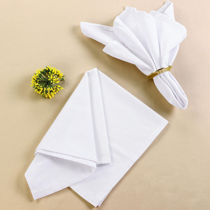 Utopia Kitchen White Cloth Napkins 288 Pack (18x18 Inches), Commercial Grade Dinner Napkins Bulk, Absorbent Cotton Blend, Washable Reusable for Restaurant, Hotel, Wedding, Lunch and Banquet