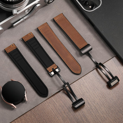 Charlam Correas Magnéticas de Cuero de 20mm (Para Samsung Galaxy Watch)